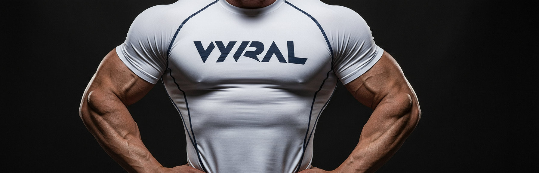 White & Navy Compression Shirt